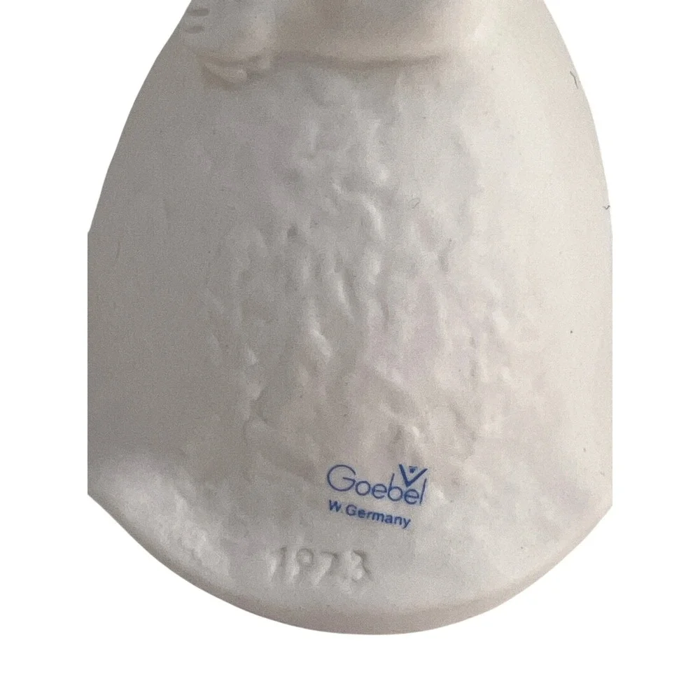 Bell Goebel Bisque Porcelain Girl W Germany Matte White Figure Vintage Decor